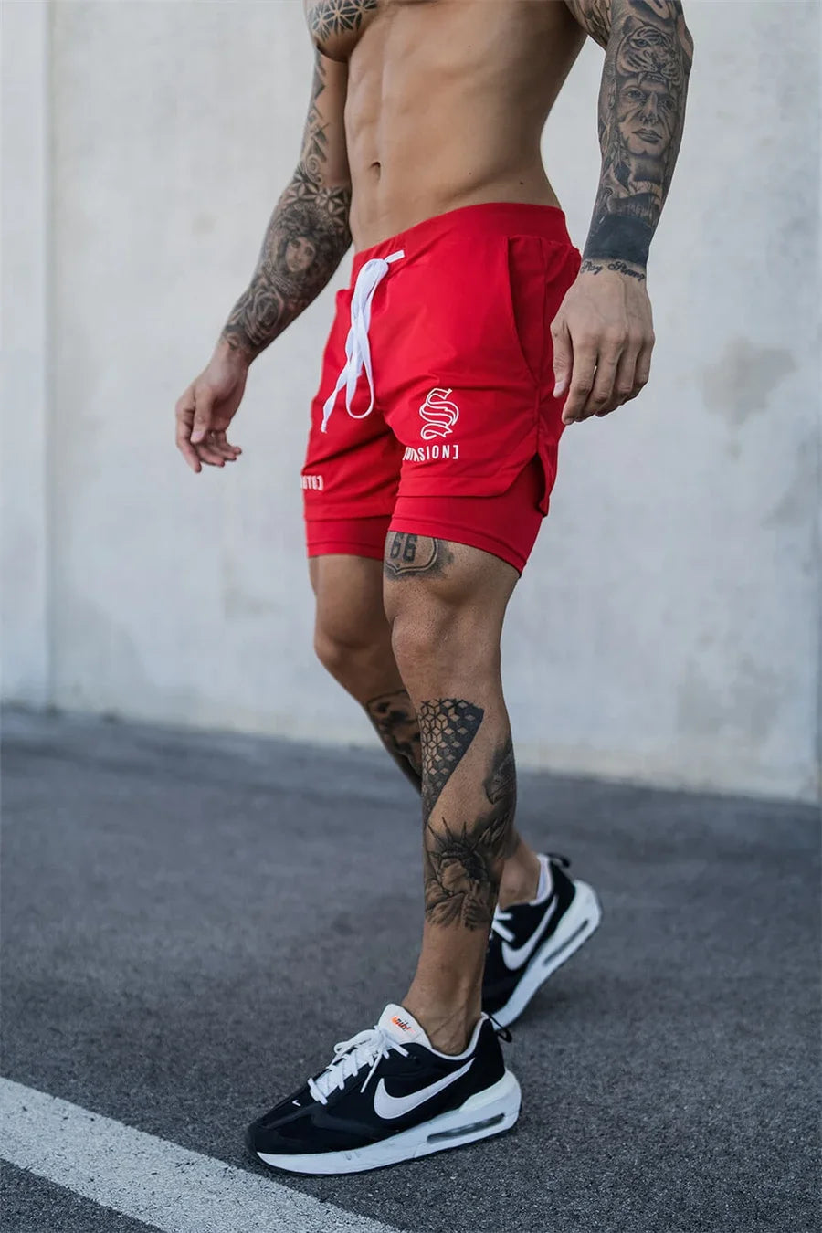 BUY
NEW 2 IN 1 Sport Running Casual Breathable Shorts Men Double-deck Jogging Quick Dry GYM Shorts Fitness Workout Men Shorts