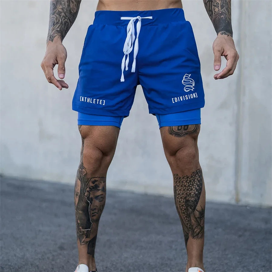 BUY
NEW 2 IN 1 Sport Running Casual Breathable Shorts Men Double-deck Jogging Quick Dry GYM Shorts Fitness Workout Men Shorts