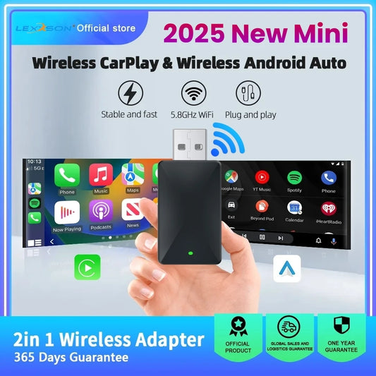 BUY
NEW Wireless CarPlay Android Auto Wireless Adapter Smart Mini Box Plug And Play WiFi Fast Connect Universal