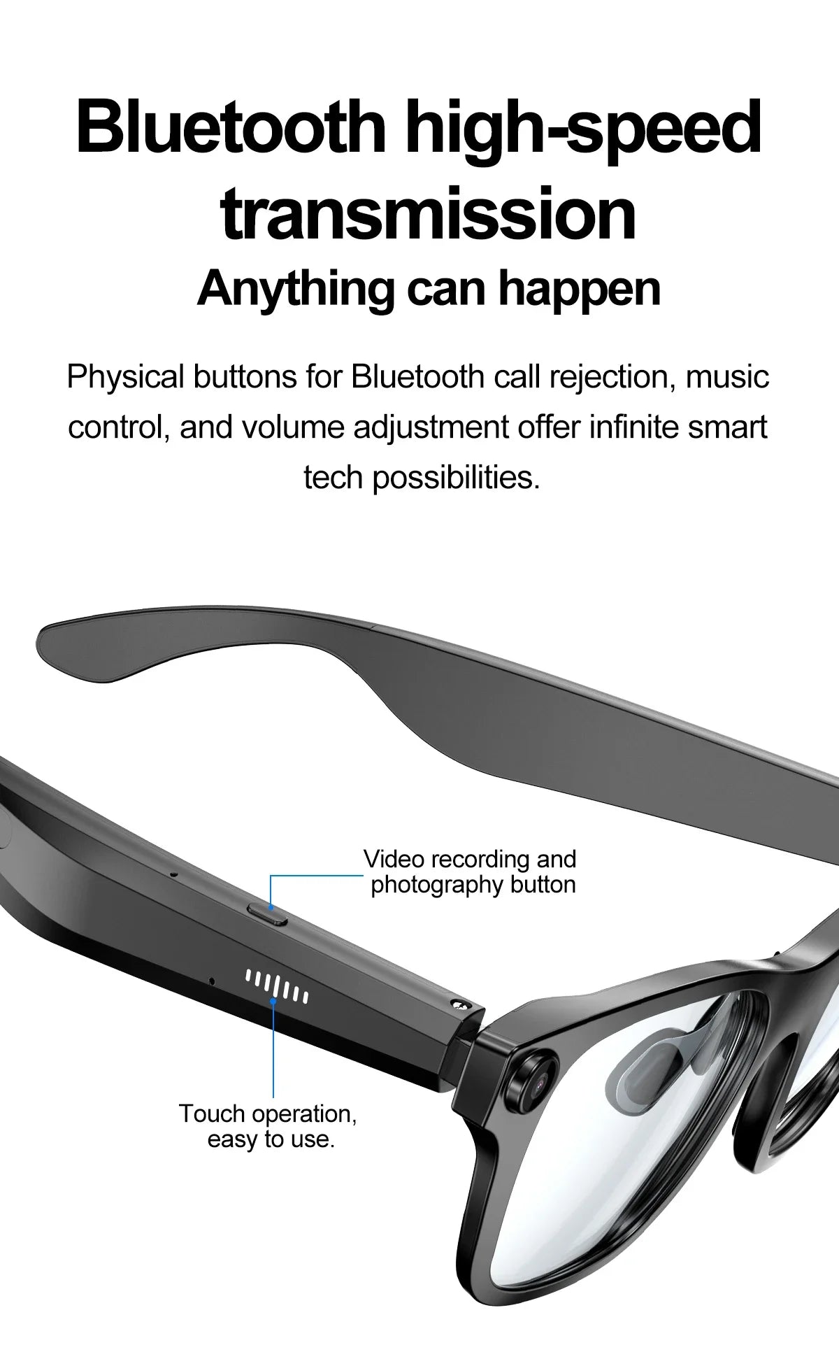 "LIMITED BUY NOW"
 New S336 AI Smart Glasses Built-in AI 20MP Camera 1080P Video Shoot Bluetooth Call Music Audio Translation Intelligent Glasses