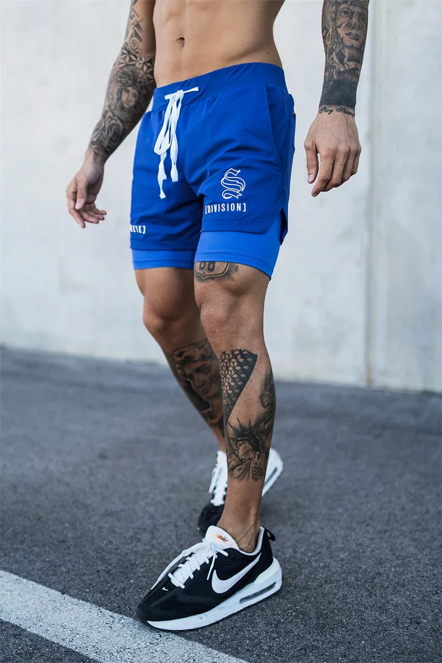 BUY
NEW 2 IN 1 Sport Running Casual Breathable Shorts Men Double-deck Jogging Quick Dry GYM Shorts Fitness Workout Men Shorts