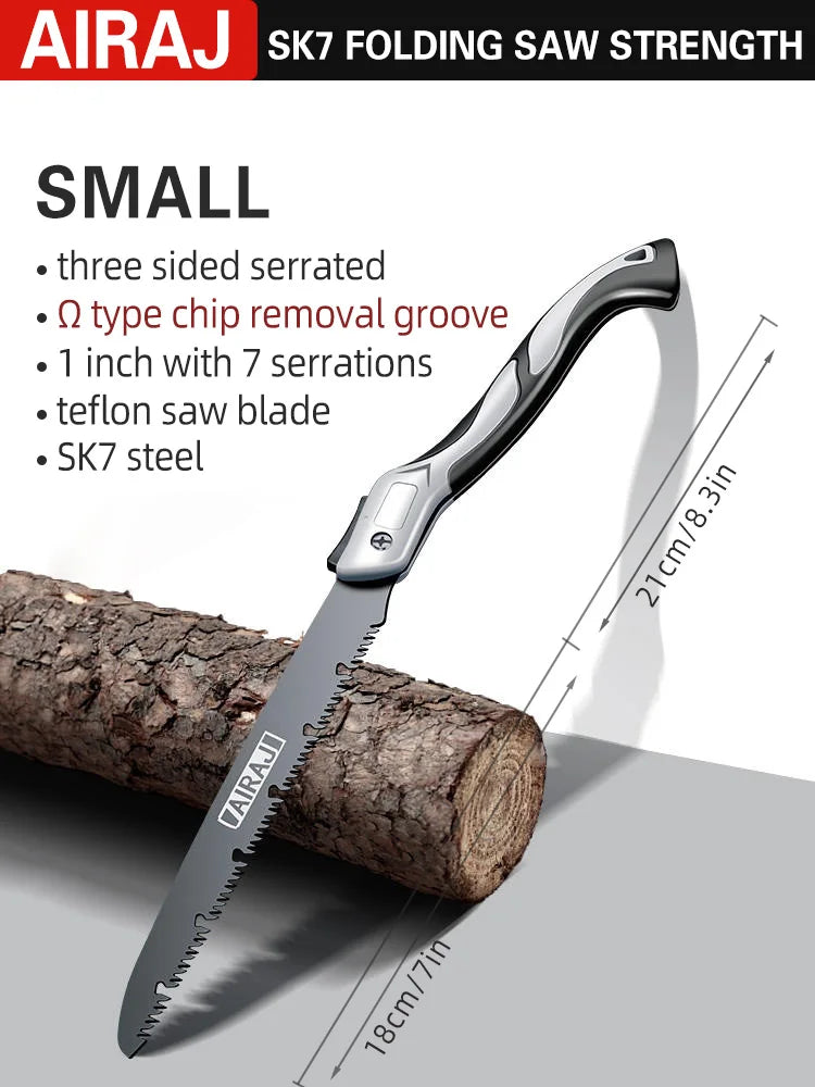 BUY NOW
AIRAJ Folding Saw Woodworking Folding hacksaw Multifunction Cutting Wood Sharp Camping Garden Prunch Saw Tree Chopper Knife Hand