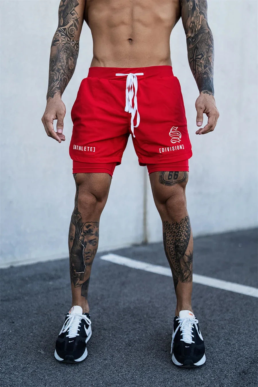 BUY
NEW 2 IN 1 Sport Running Casual Breathable Shorts Men Double-deck Jogging Quick Dry GYM Shorts Fitness Workout Men Shorts