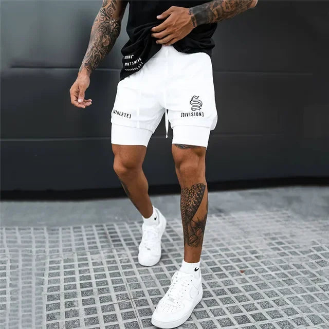 BUY
NEW 2 IN 1 Sport Running Casual Breathable Shorts Men Double-deck Jogging Quick Dry GYM Shorts Fitness Workout Men Shorts