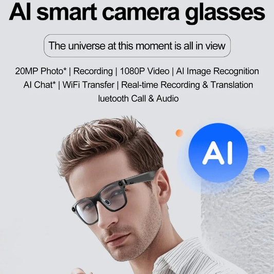 "LIMITED BUY NOW"
 New S336 AI Smart Glasses Built-in AI 20MP Camera 1080P Video Shoot Bluetooth Call Music Audio Translation Intelligent Glasses